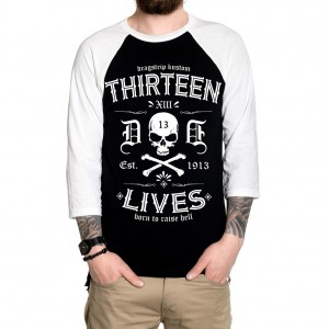 Dragstrip Clothing Americana Baseball top Reversed Thirteen Lives